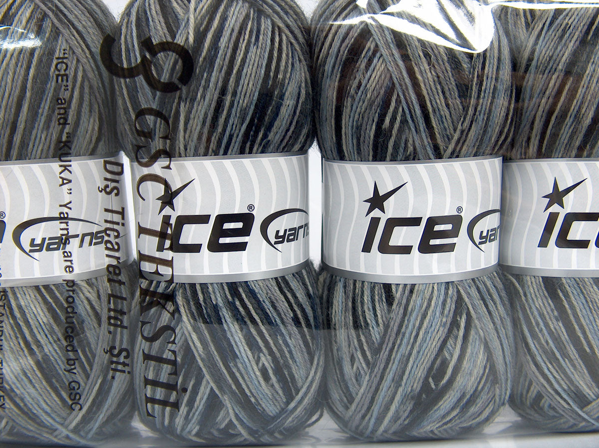 Multicolor Sock Grey Shades, Blue fnt2-74841