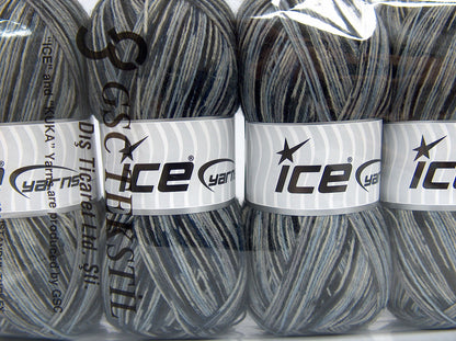 Multicolor Sock Grey Shades, Blue fnt2-74841