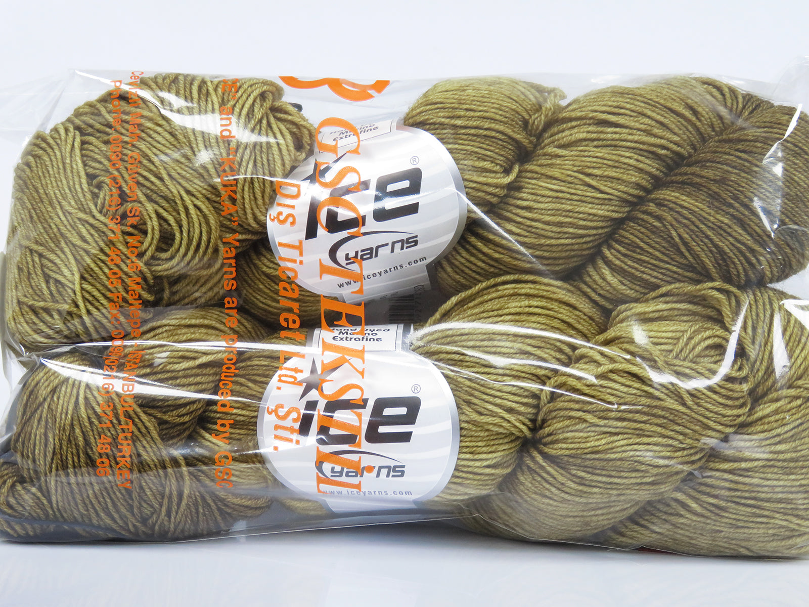 Hand Dyed Merino Extrafine Golden Olive fnt2-77602