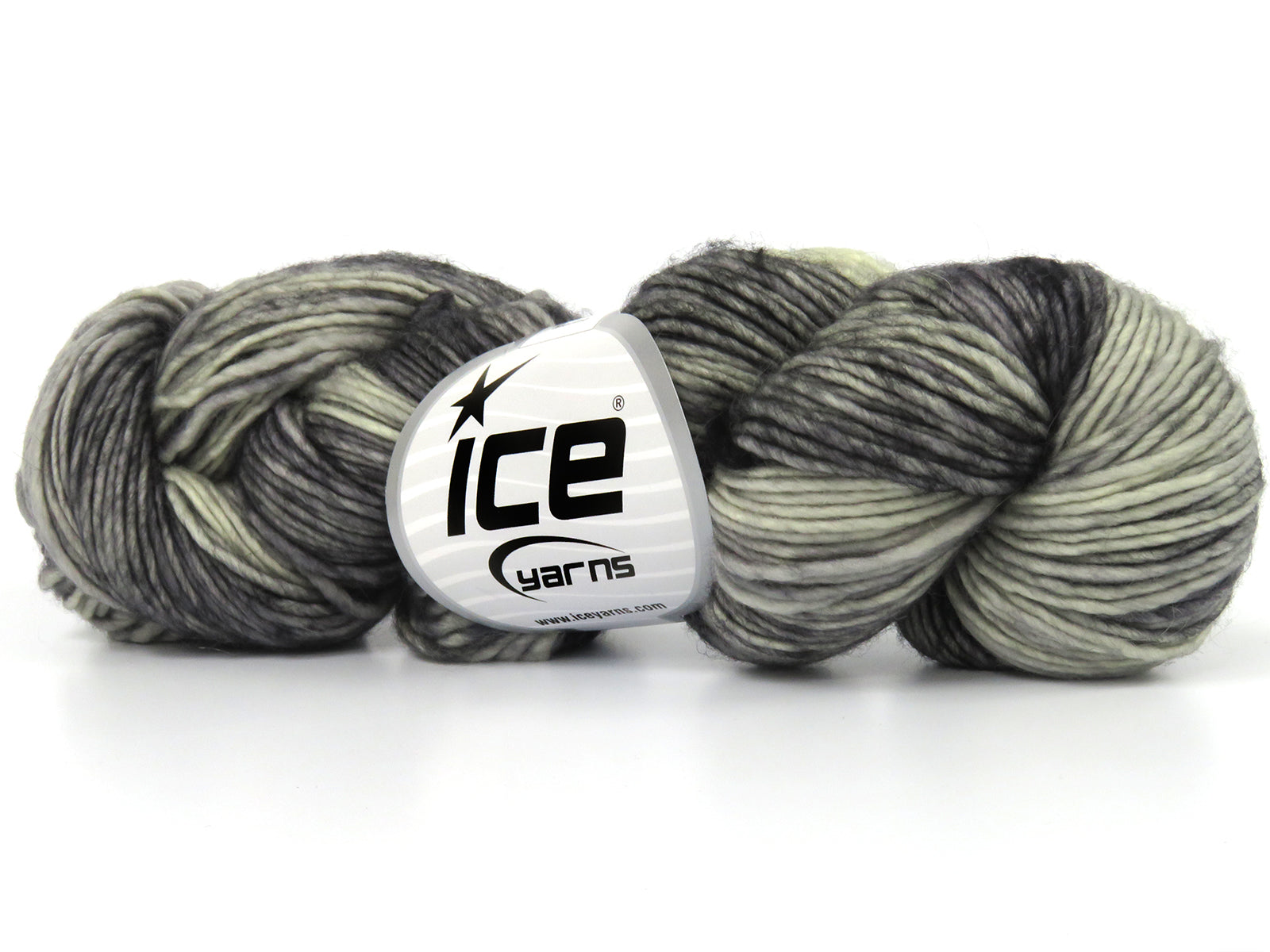 Hand Dyed Superwash Merino Black, Grey Shades fnt2-78145
