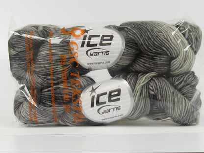 Hand Dyed Superwash Merino Black, Grey Shades fnt2-78145