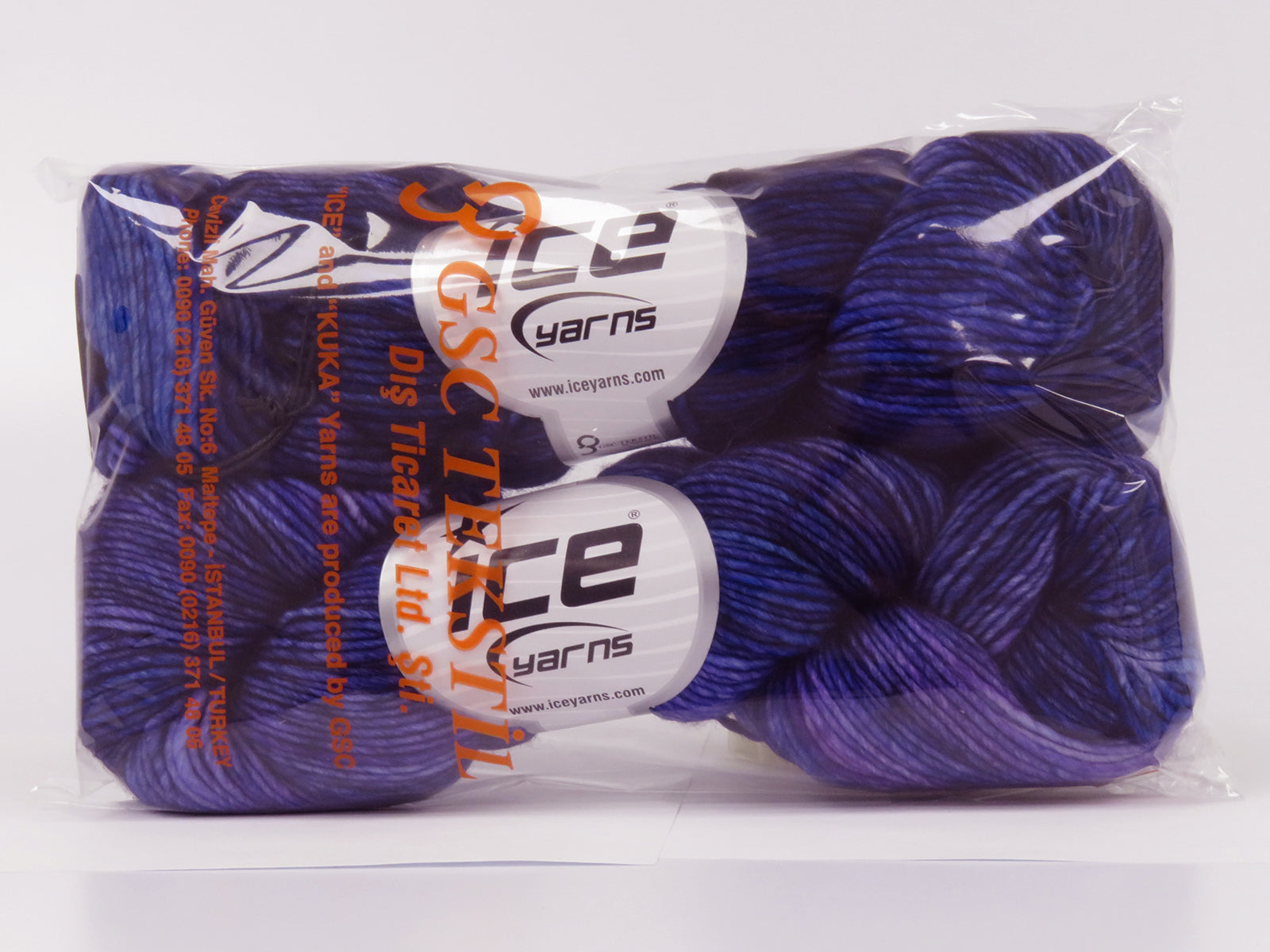Hand Dyed Superwash Merino Purple, Navy, Turquoise fnt2-78150