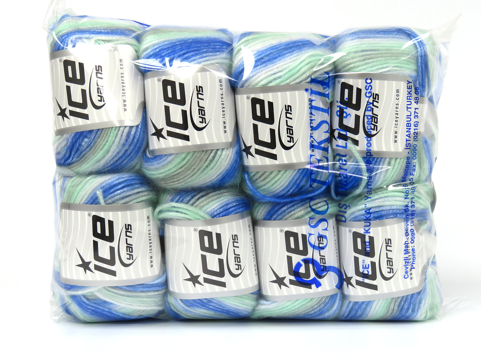 Picasso Blue, White, Light Grey, Mint Green fnt2-78642