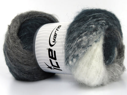 Bella Mohair Grey Shades, White, Dark Teal fnt2-80027