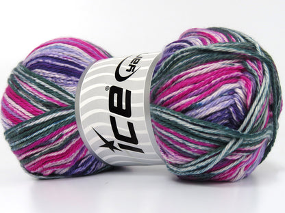 Noble Cotton Print Purple Shades, Pink Shades, Beige, Green fnt2-80072
