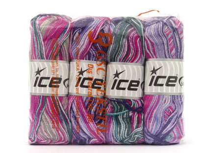 Noble Cotton Print Purple Shades, Pink Shades, Beige, Green fnt2-80072