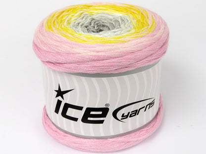 Cakes Cotton Fine Light Grey, White, Yellow, Light Pink fnt2-80311