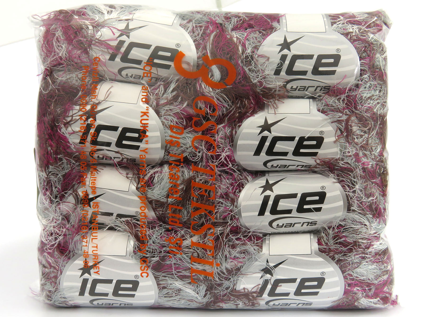 Long Eyelash Rainbow 50gr Brown, Burgundy, Light Grey fnt2-80619