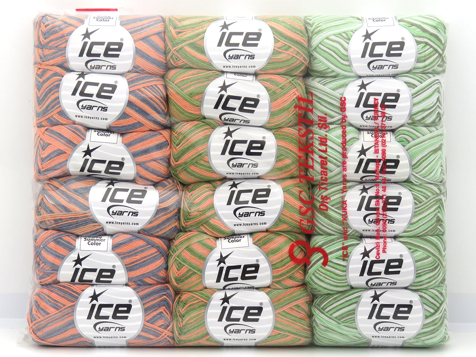 Mixed Lot Multicolor Baby Summer Color Yarns fnt2-80654