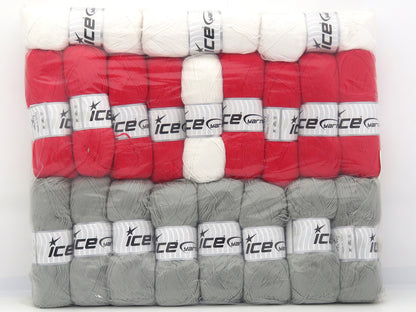 Mixed Lot Multicolor Cotton Acrylic Yarns fnt2-80687