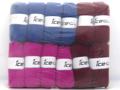 Mixed Lot Multicolor Acrylic Yarns fnt2-80732