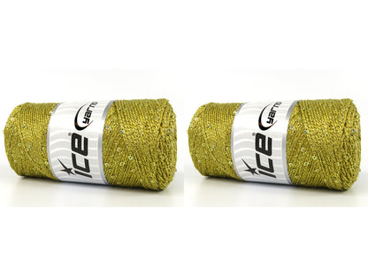 Macrame Glitz Paillette Gold fnt2-83286