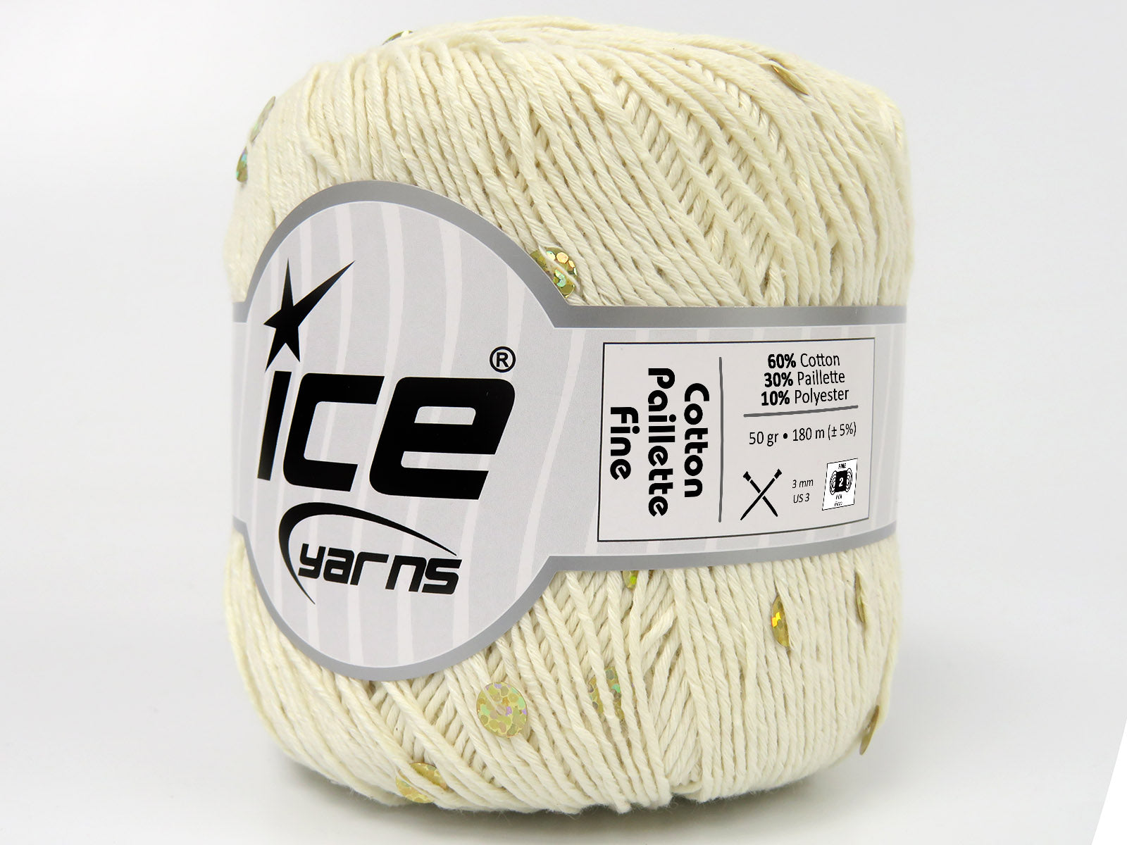 Cotton Paillette Fine Cream  fnt2-83773