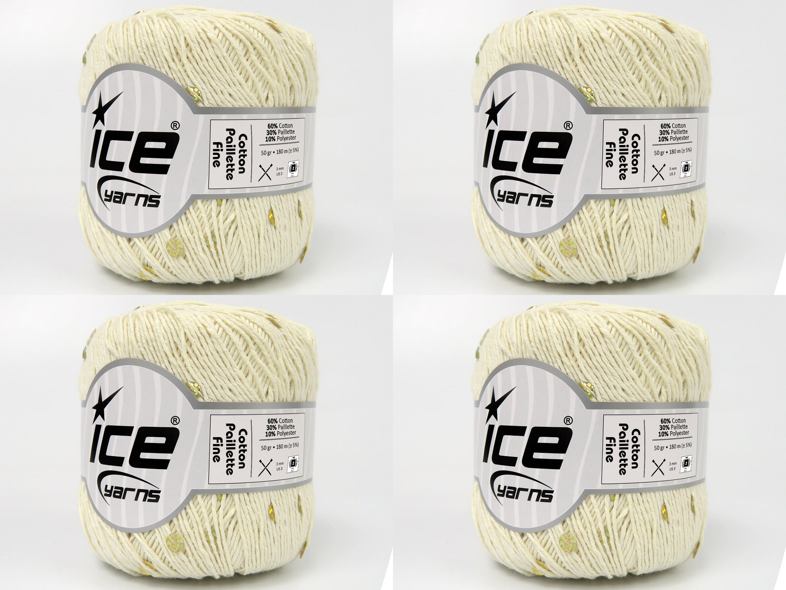 Cotton Paillette Fine Cream  fnt2-83773