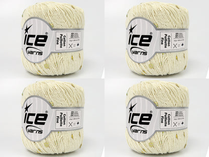 Cotton Paillette Fine Cream  fnt2-83773