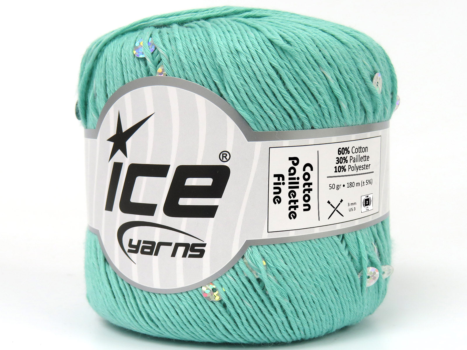 Cotton Paillette Fine Green  fnt2-83780