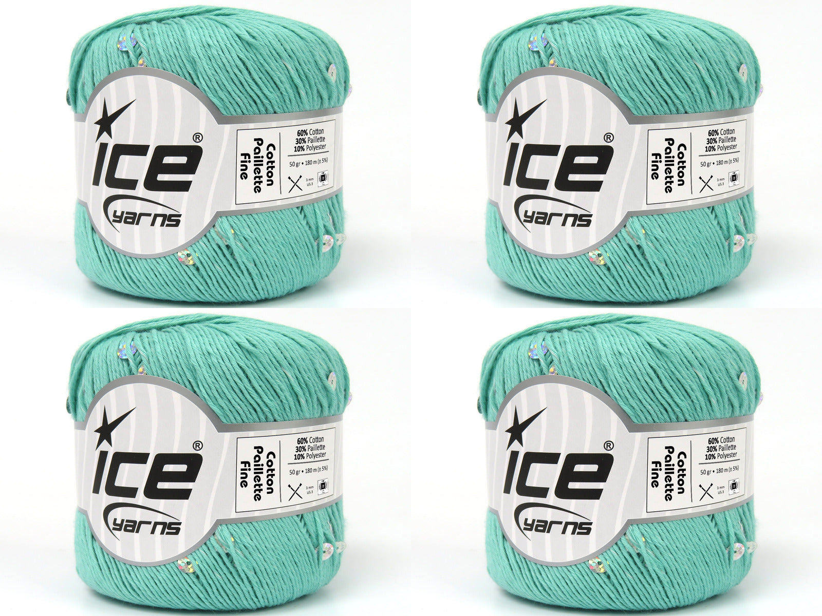 Cotton Paillette Fine Green  fnt2-83780