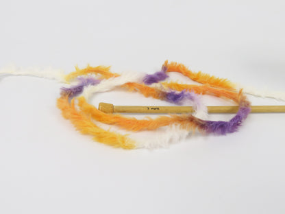 Bunny Fur Multicolor Purple, Orange, White fnt2-83861