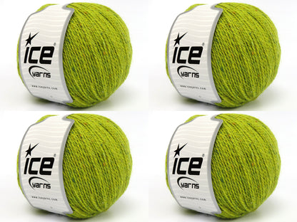 Baby Alpaca Tweed Pistachio Green fnt2-83932