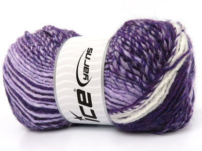 Anatolia Wool Cord Purple Shades, White fnt2-83960