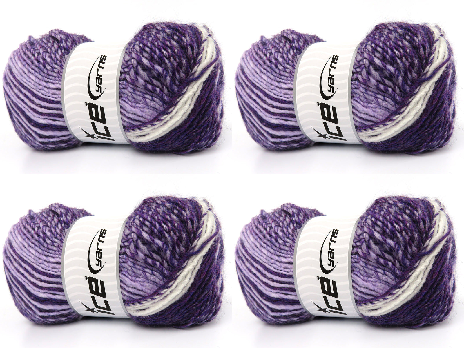 Anatolia Wool Cord Purple Shades, White fnt2-83960