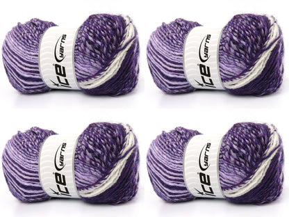 Anatolia Wool Cord Purple Shades, White fnt2-83960