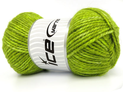 Jeans Wool Bulky Olive Green Melange fnt2-83966