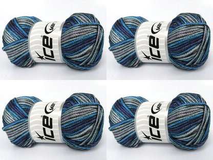 Starry Night Blue Shades, Silver Grey fnt2-84011