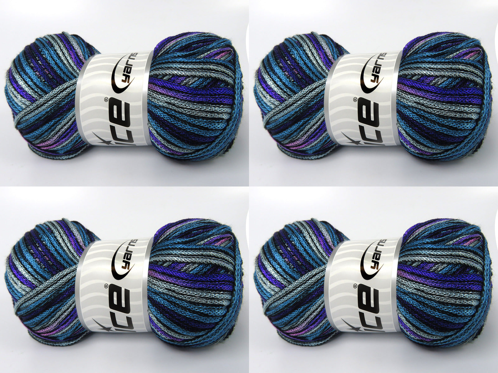 Starry Night Blue Shades, Silver Grey, Pink, Lilac fnt2-84012