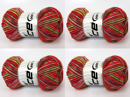 Starry Night Red, Pink, Green, Gold, Salmon fnt2-84015