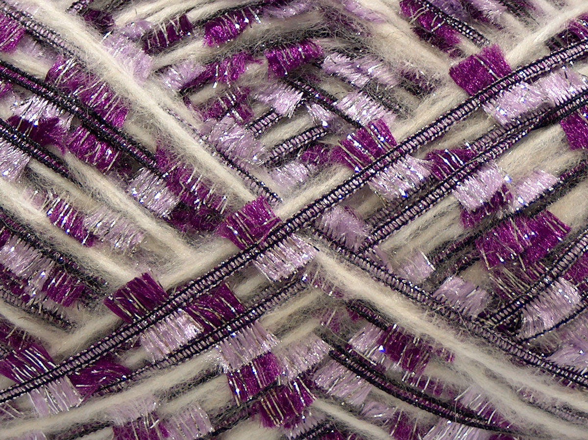 Butterfly Glitz Ecru, Purple, Light Lilac fnt2-84199