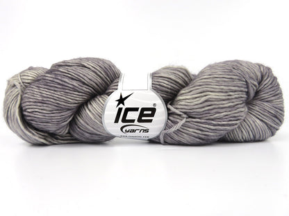 Hand Dyed Superwash Merino Grey Melange fnt2-84204