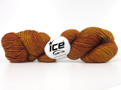 Hand Dyed Superwash Merino Dark Brown Melange fnt2-84209