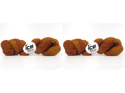 Hand Dyed Superwash Merino Dark Brown Melange fnt2-84209