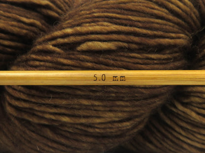 Hand Dyed Superwash Merino Cocoa Brown Melange fnt2-84210