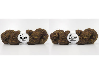 Hand Dyed Superwash Merino Cocoa Brown Melange fnt2-84210