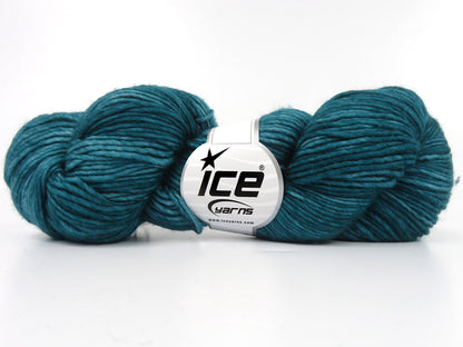 Hand Dyed Superwash Merino Emerald Green Melange fnt2-84218