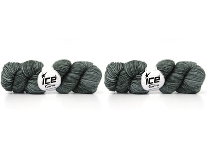 Hand Dyed Superwash Merino Oil Green Melange fnt2-84222