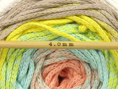 Cakes Macrame Cotton Magic Salmon, Mint Green, Yellow, Camel, White fnt2-84271