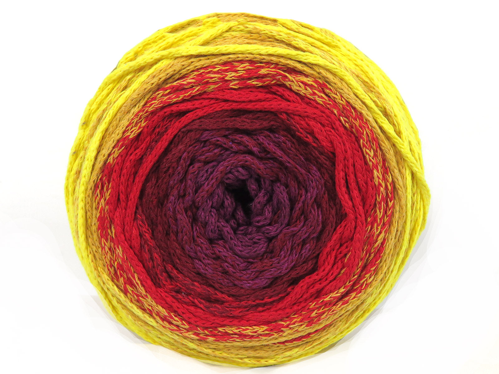 Cakes Macrame Cotton Magic Purple, Burgundy, Red, Yellow Shades fnt2-84280