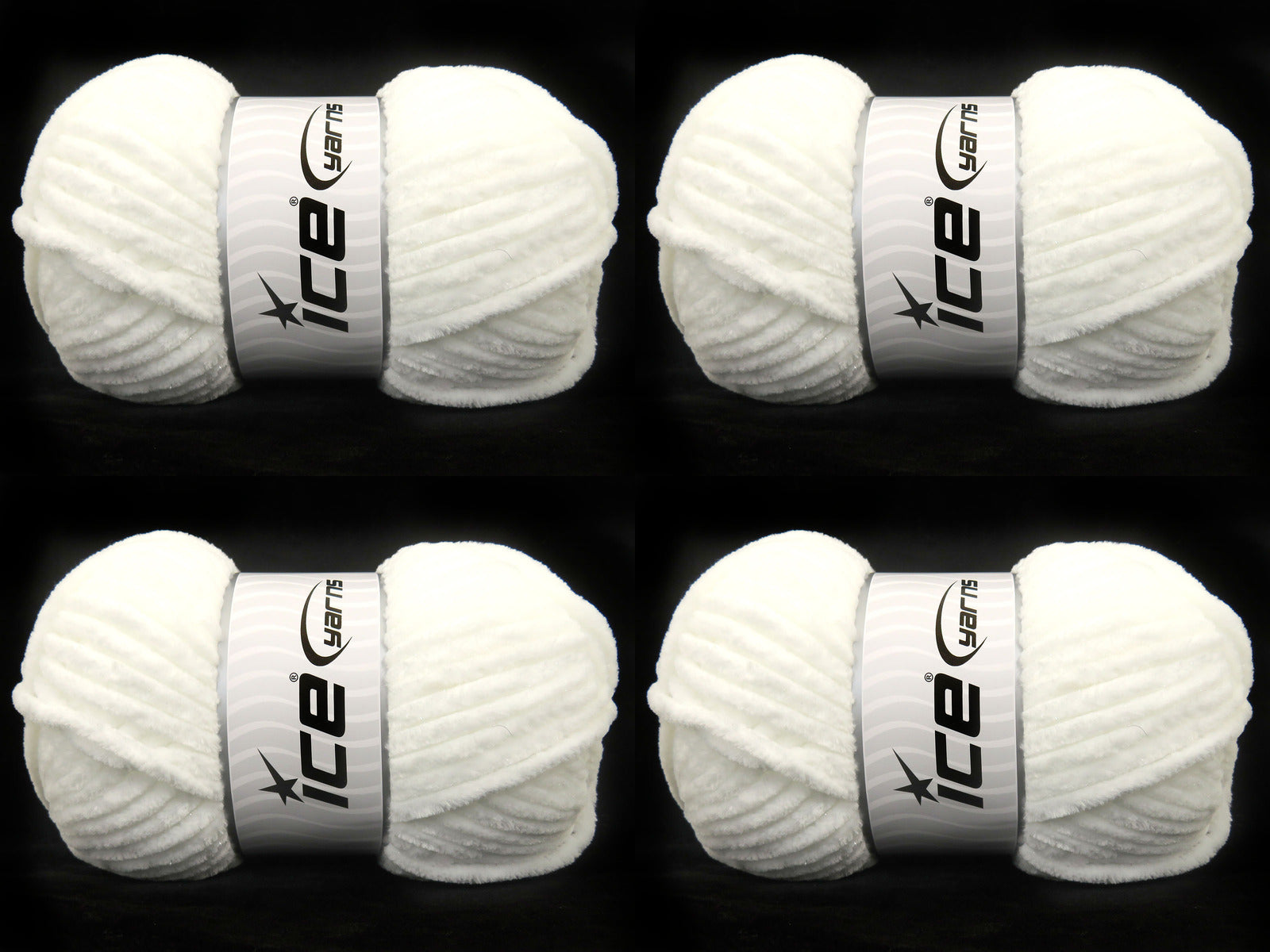 Chenille Baby Glitz White fnt2-84410