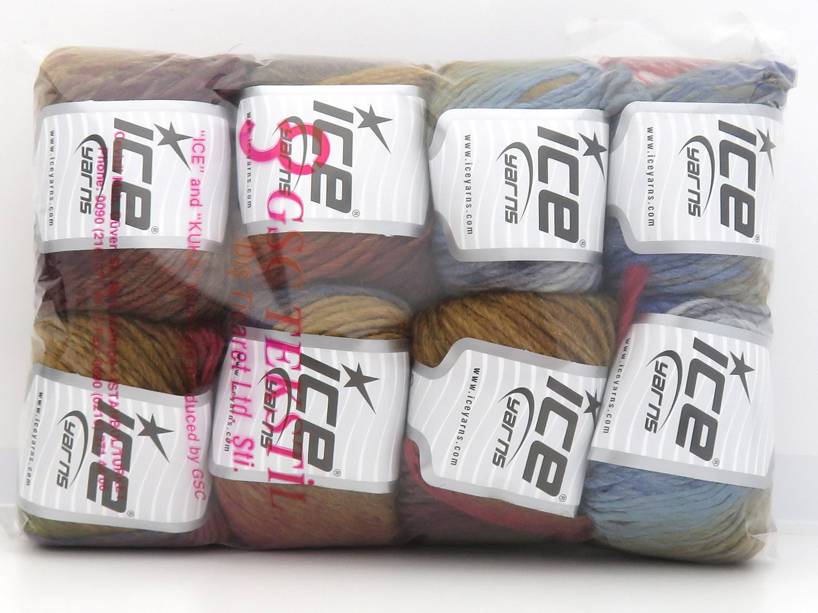 Mixed Lot Multicolor Vivid Wool Yarns fnt2-84448