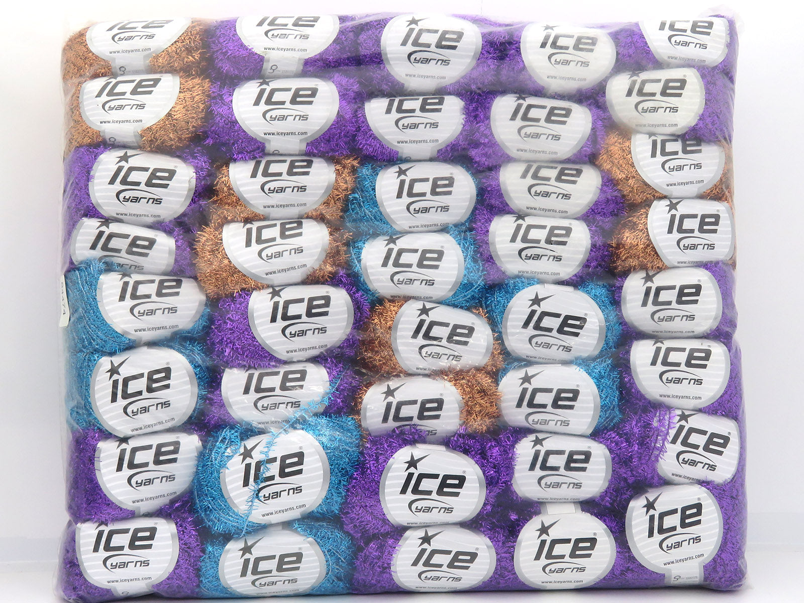 Mixed Lot Multicolor Metallic Glitz Yarns fnt2-84474