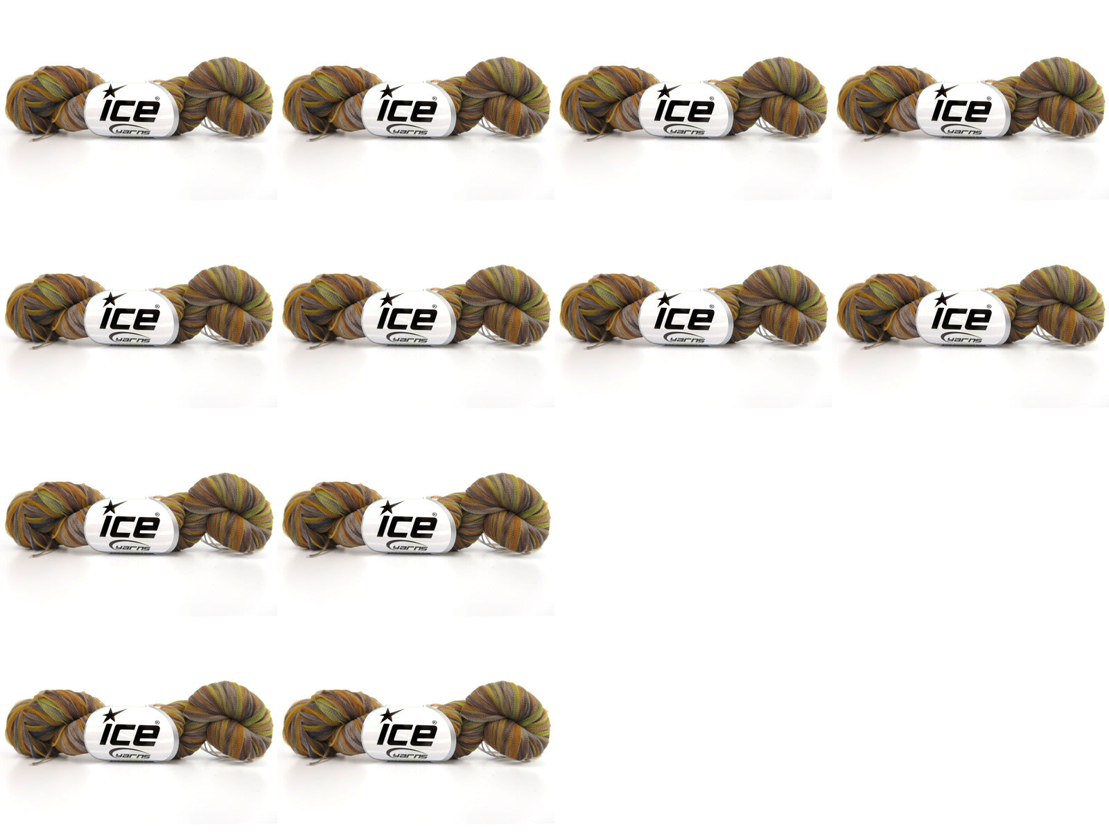 Spiral Air Ribbon Brown Shades, Gold, Green, Orange fnt2-84497