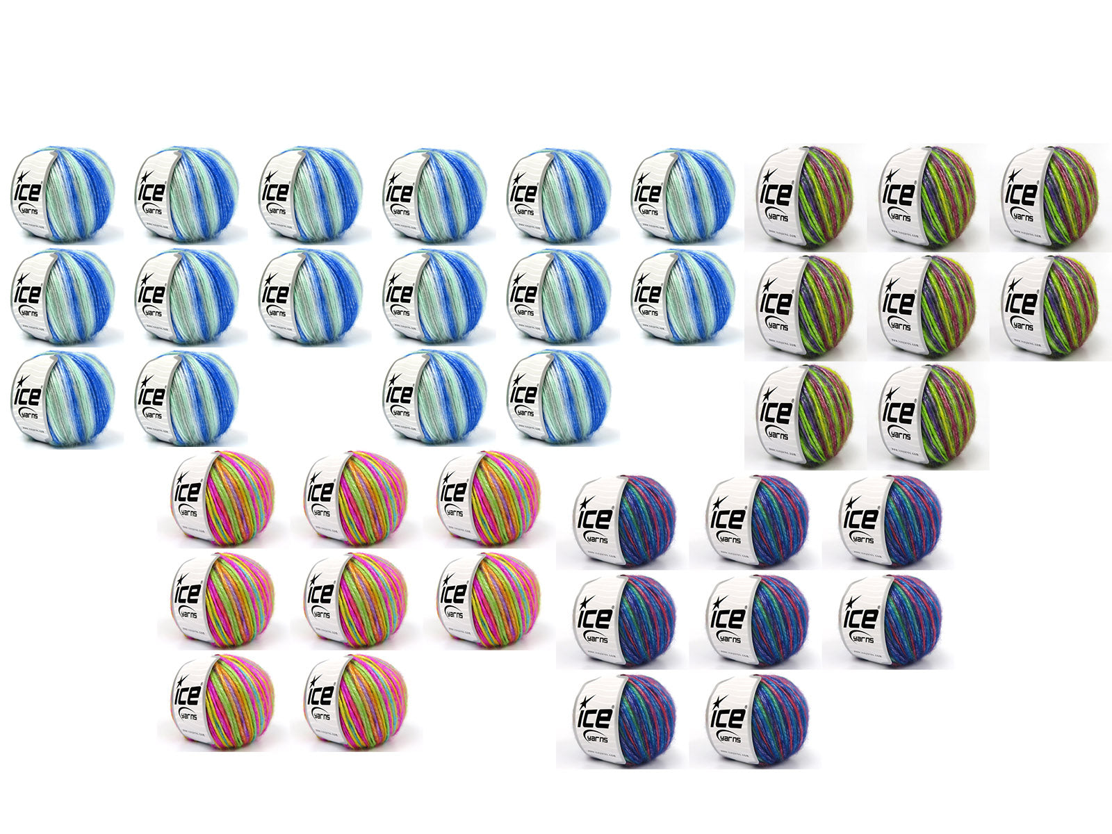 Mixed Lot Multicolor Picasso Yarns fnt2-84783